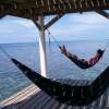 Lots of hammock time at the end of our pier. 