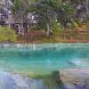 The water really is this blue. In fact, this photo was taken on a cloudy day!