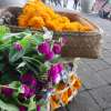 The flower market in Denpasar is super busy (and colorful) the days before Nyepi.
